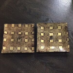 2 EUC Gold Bowring Decorative Side Plates